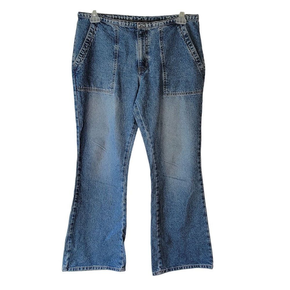 Vintage 90s Bongo Flare Baby Pant Jeans Womens Junior 13 Retro Mid Rise‎